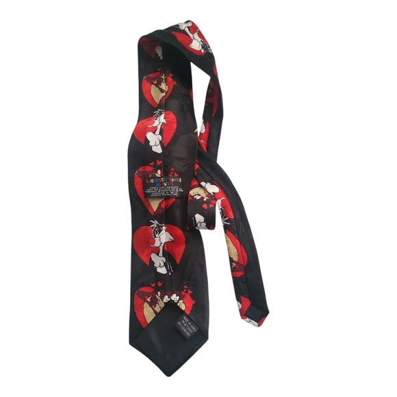 Vintage 1994 Looney Tunes Mania Valentine's Day Heart Tie - Picture 5 of 5